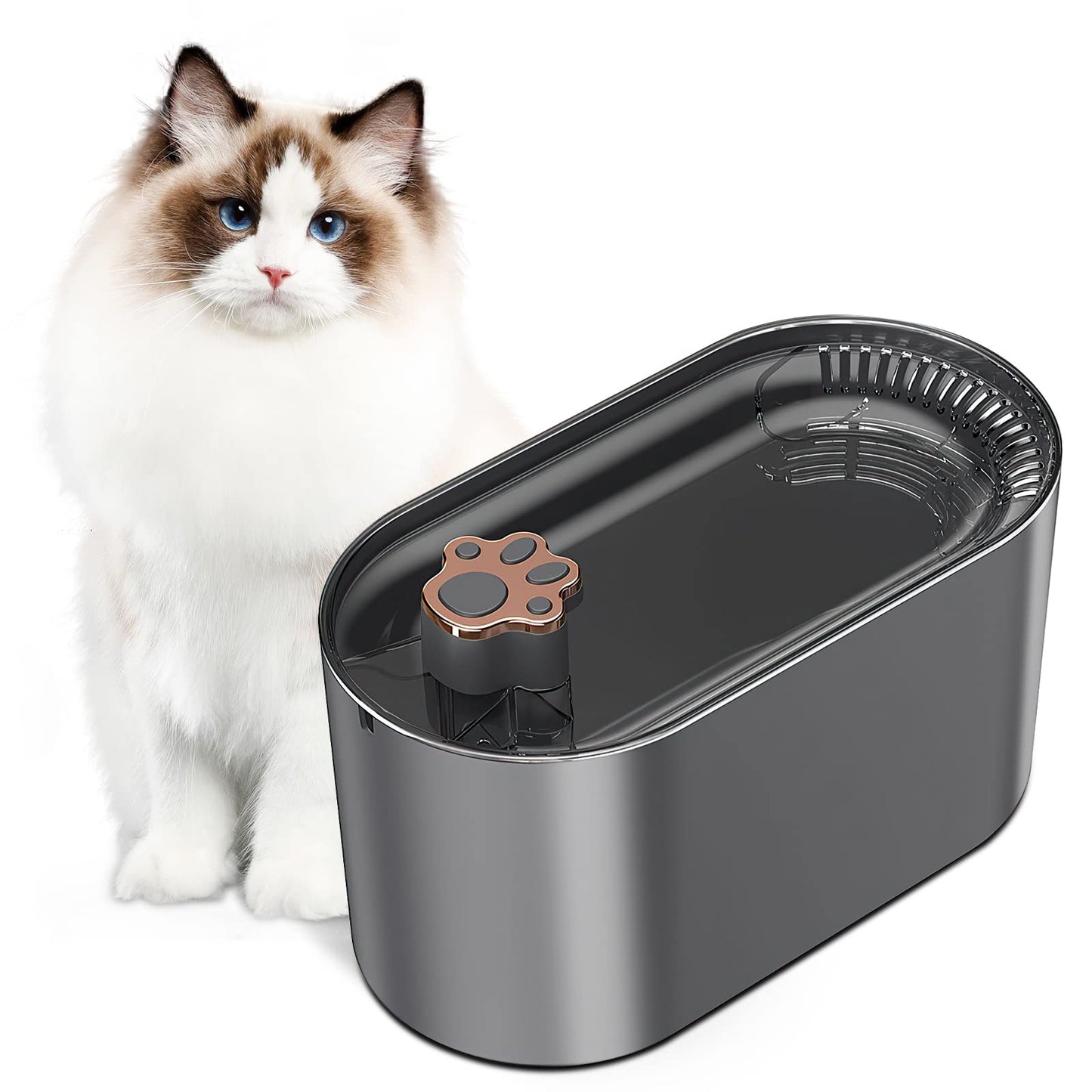 Dispenser Automatico di Acqua per Cani e Gatti - Ultrasilenzioso con LED