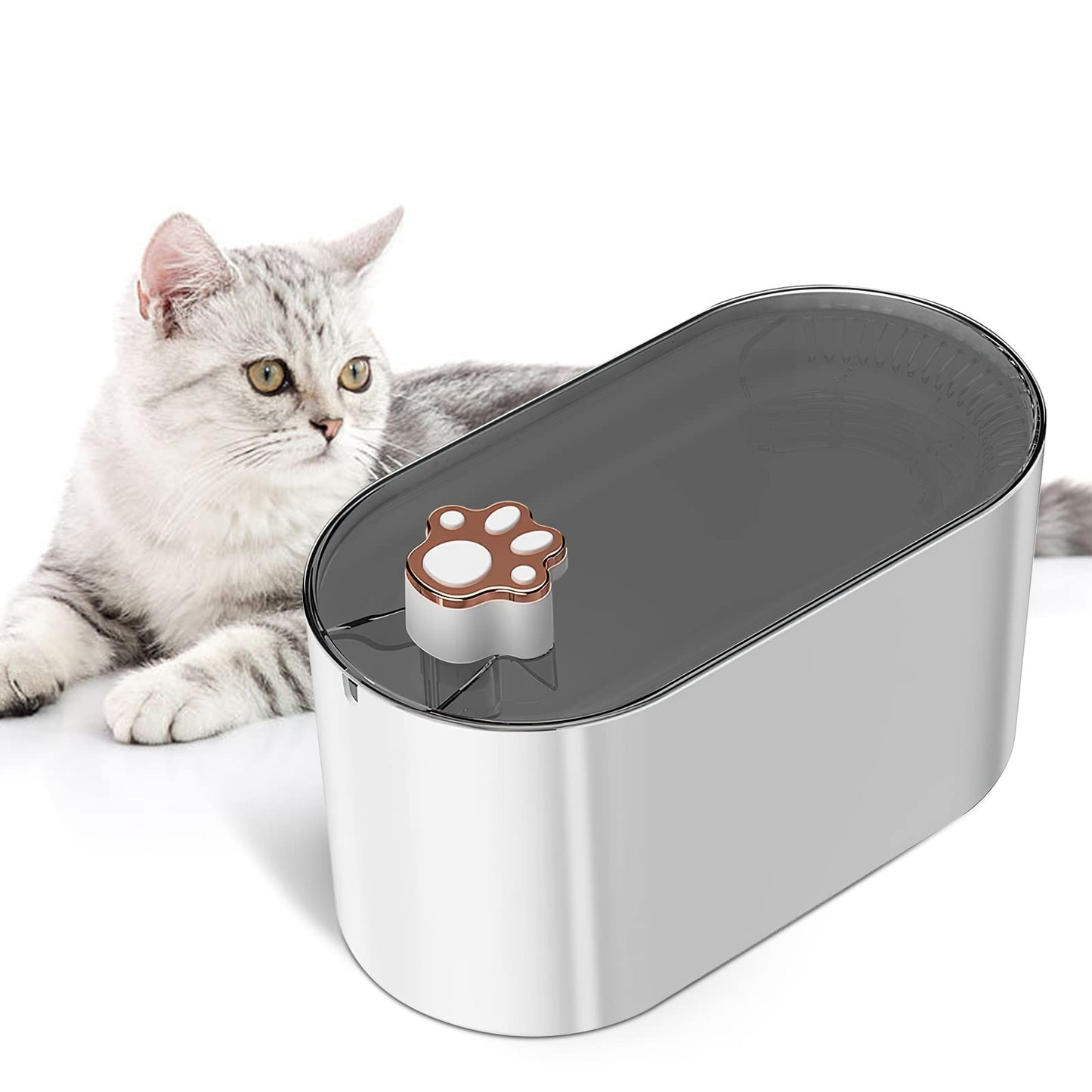 Dispenser Automatico di Acqua per Cani e Gatti - Ultrasilenzioso con LED