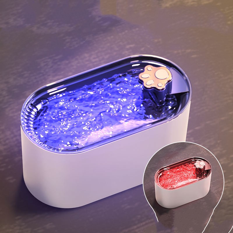 Dispenser Automatico di Acqua per Cani e Gatti - Ultrasilenzioso con LED